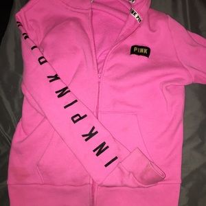 Vs pink zip hoodie
